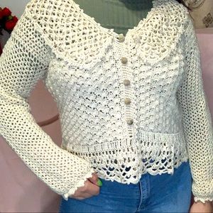 Vintage handmade crochet cardigan